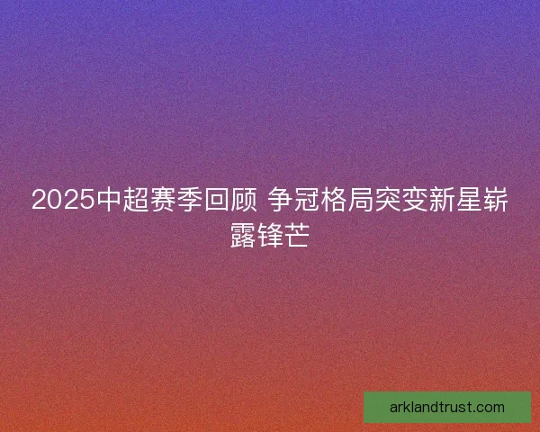 2025中超赛季回顾 争冠格局突变新星崭露锋芒